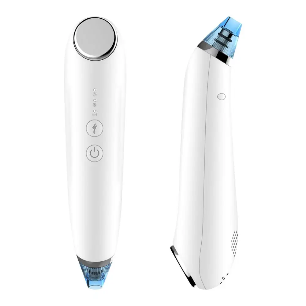 

factory design rechargeable face lifting wrinkle reducer vibration heated and cool blackhead remover vacuum