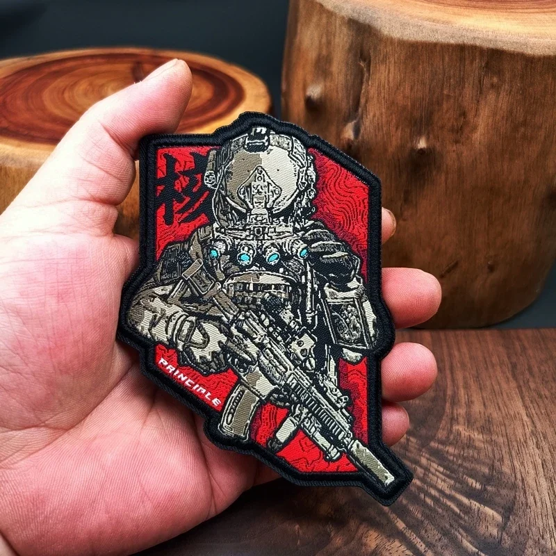 Morale Patch 3D PVC Rubber Samurai Warrior Skull Hook and Loop