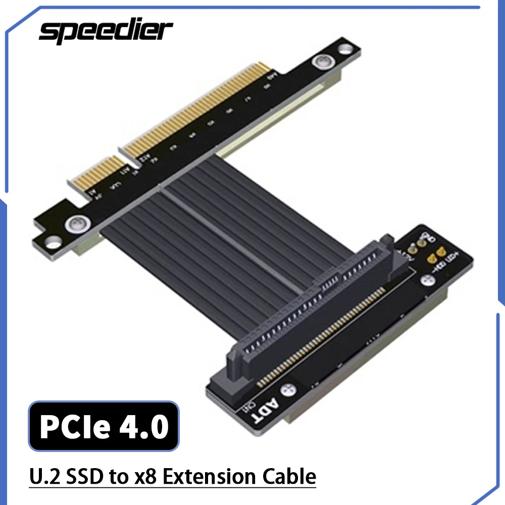 

Riser PCI-e 4.0 U.2 NVMe SFF-8639 To x8 Riser Extension Cable PCI-E 8x To U2 Graphics Motherboard SSD Riser Card Extender