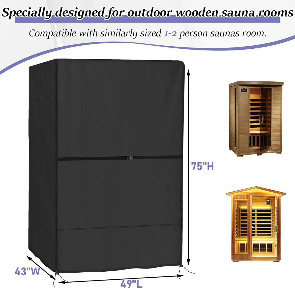 Sauna Room Cover Outdoor Wood Sauna Dynamic Sunlighten Protection 3