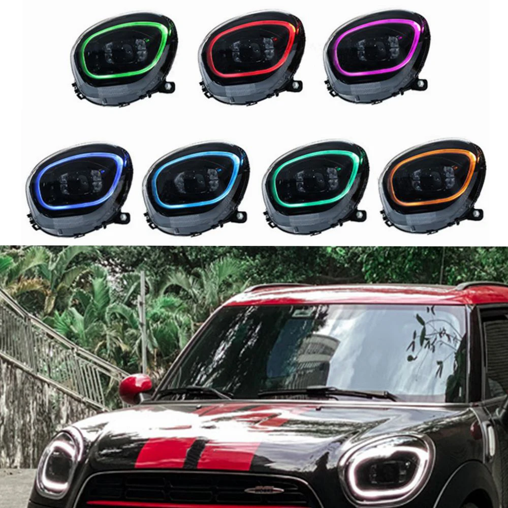 ROLFES Headlight For BMW Mini R60 Countryman 2010-2016 LED Head Lights Car Styling with 7 Color Headlamp Plug And Play