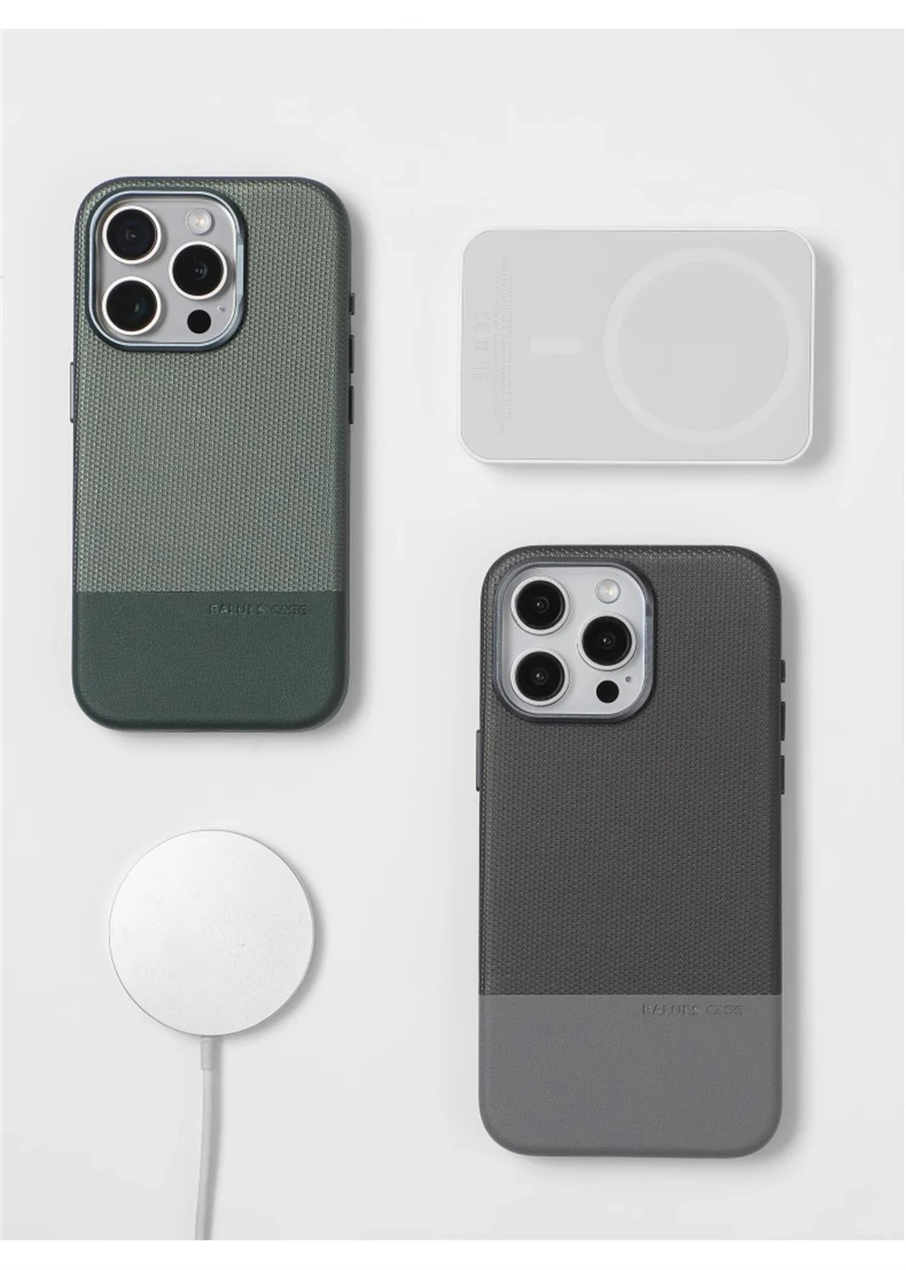 Luxuriöse Business-Hülle mit Farbkontrast und Leder-Magnetstoßfänger für iPhone 18 17 Air 16 15 14 13 Pro Max MagSafe mit Legierungs-Objektivabdeckung – Detail 7