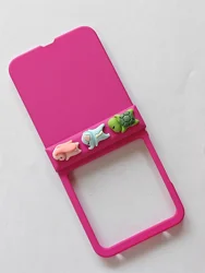 Charming Korean Blue Elephant Turtle Phone Case - Solid Color Design for Razr 40 Ultra (I)