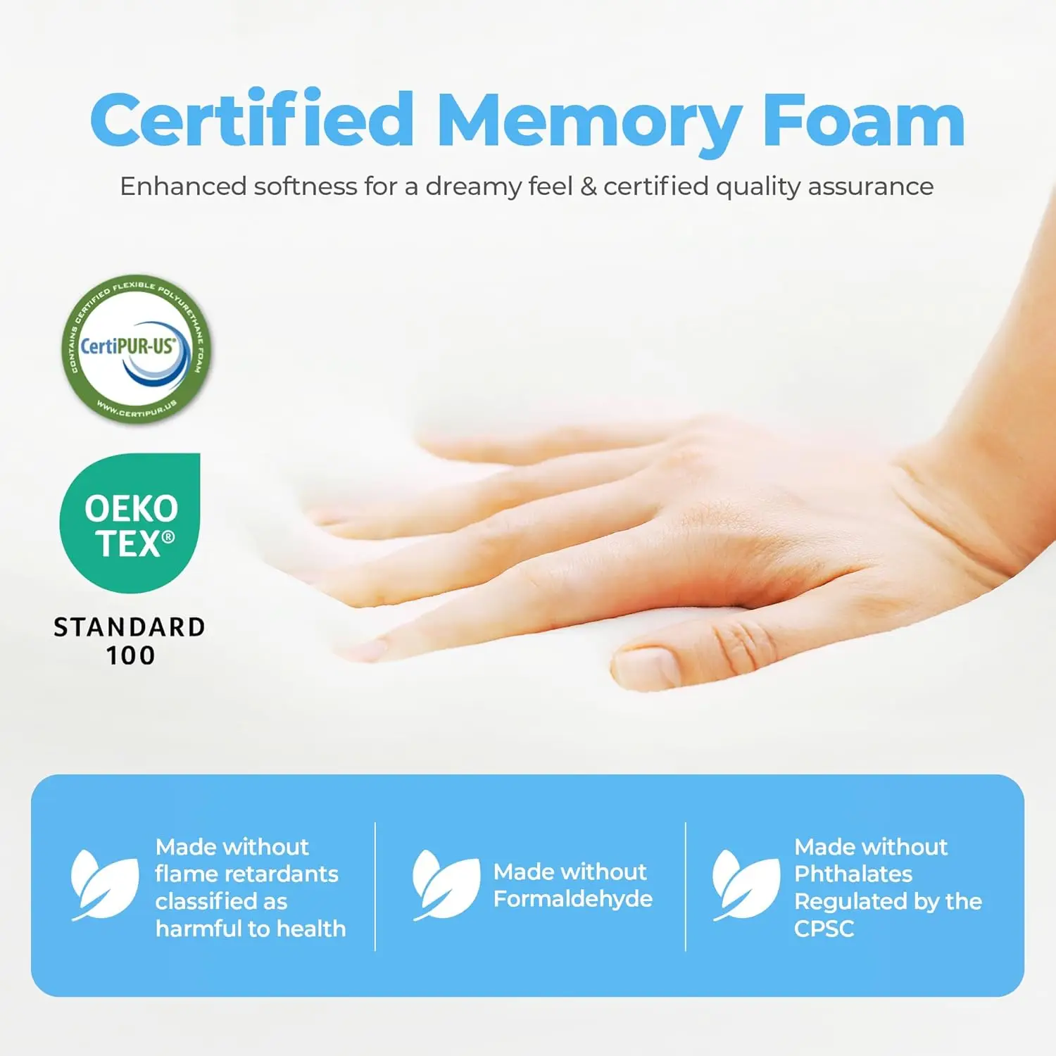 10 Cooling Gel Memory Foam Medium Firm Mattress Cool Sleep Pressure Relief Certified Mattress-in-a-Box Kids and Adults No Fiberg 4