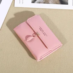 Sleek Trifold Coin Purse & Minimalist Wallet (Dark Pink)