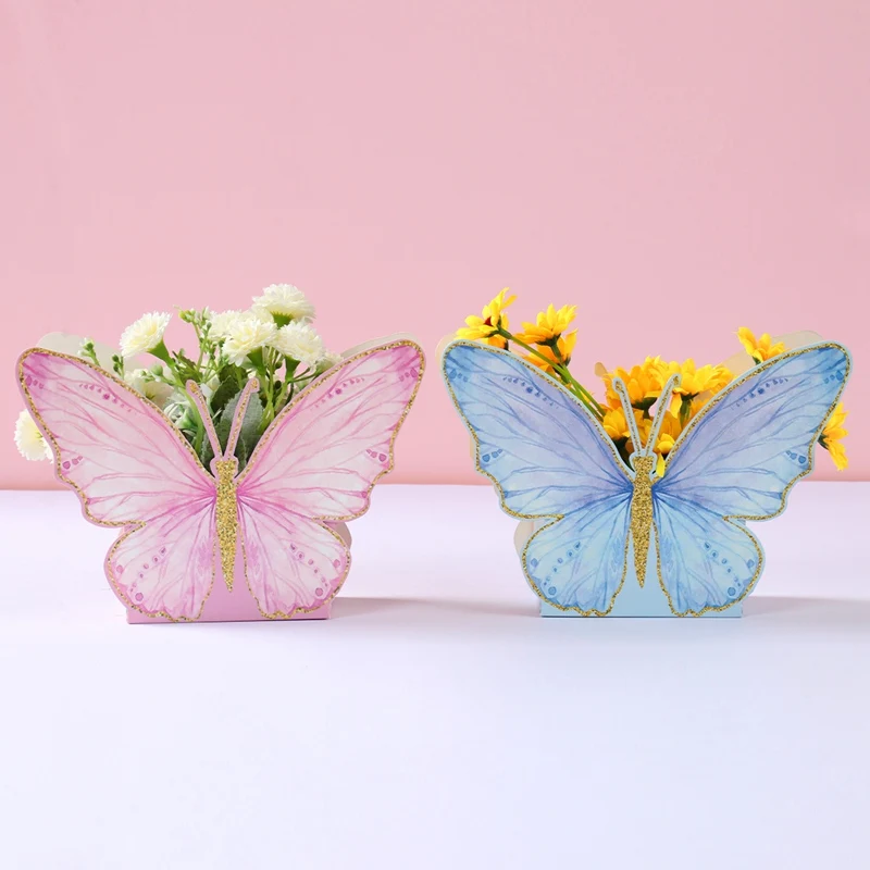 Butterfly Box Flower For Mothers Day Fathers Day Thanksgiving Day Valentines Day Thanksgiving Floral Birthday Table Wall Decor