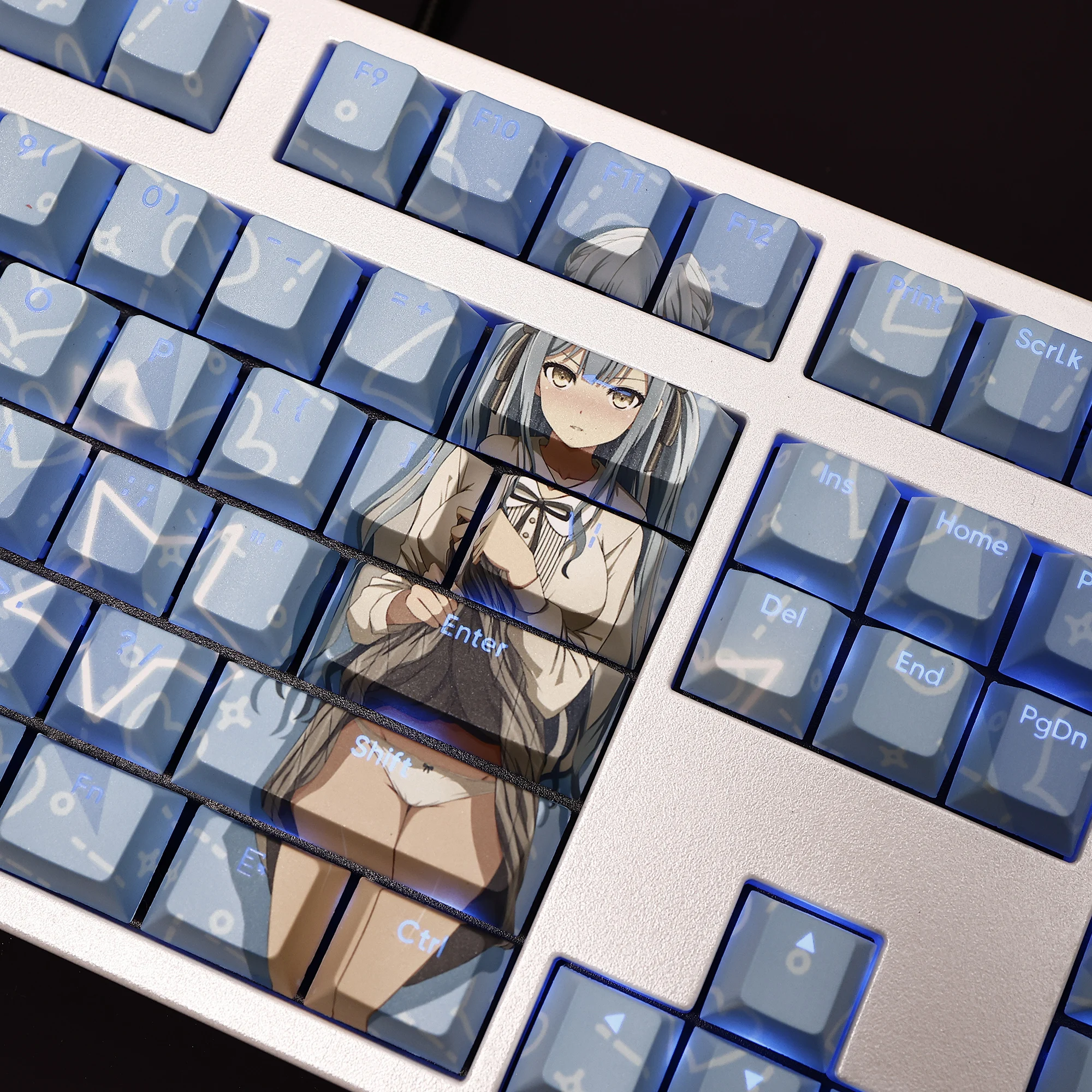 108keys/set togawa sakiko bang! sen mygo PBT poškrabané anime hra krása děvče šifrovací klíč čepice třešeň výšku pro DIY mechanická keyboards