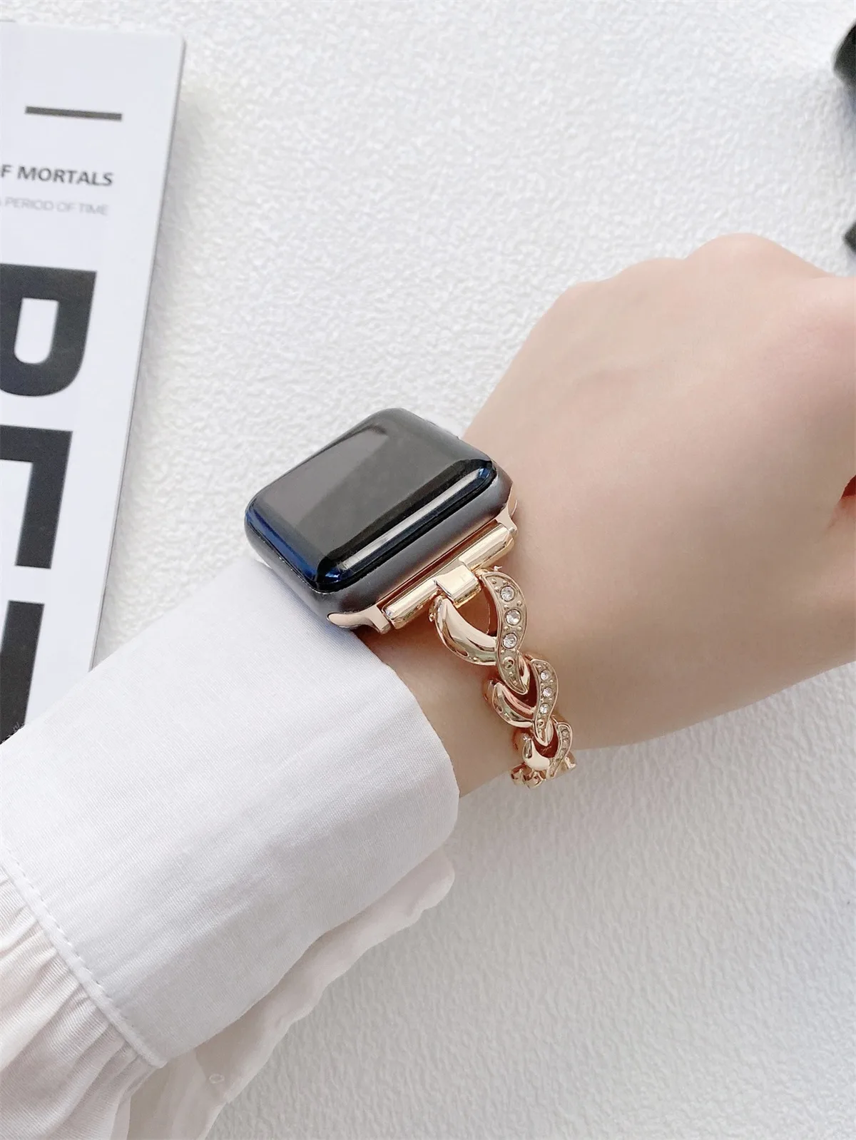 Bracelet de montre en acier inoxydable pour iWatch Ultra 2 Series 10/9/8/7/6/5 Bracelet de montre tendance 42/44/45/46/49 mm 38/40/41 mm_voghion.com
