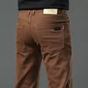 New Plus Size High End Casual Pants for Men's Straight Stretch Loose Mid High Waist Long Pants Brand Clothing Slim Jeans 28-44 2
