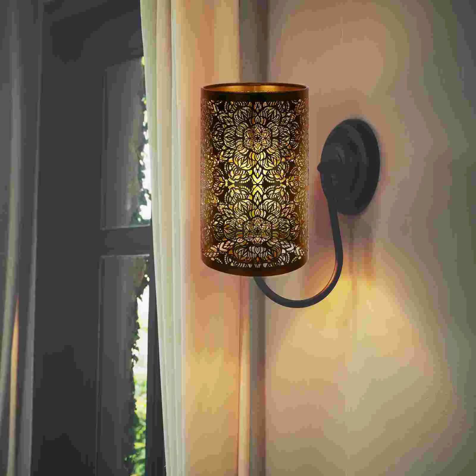 

Beaupretty Drum Lamp Shades Iron Lamp Shades Hollow Out Bulb Light Cover E27 Clip On Table Lampshade Bedroom Living Room Black