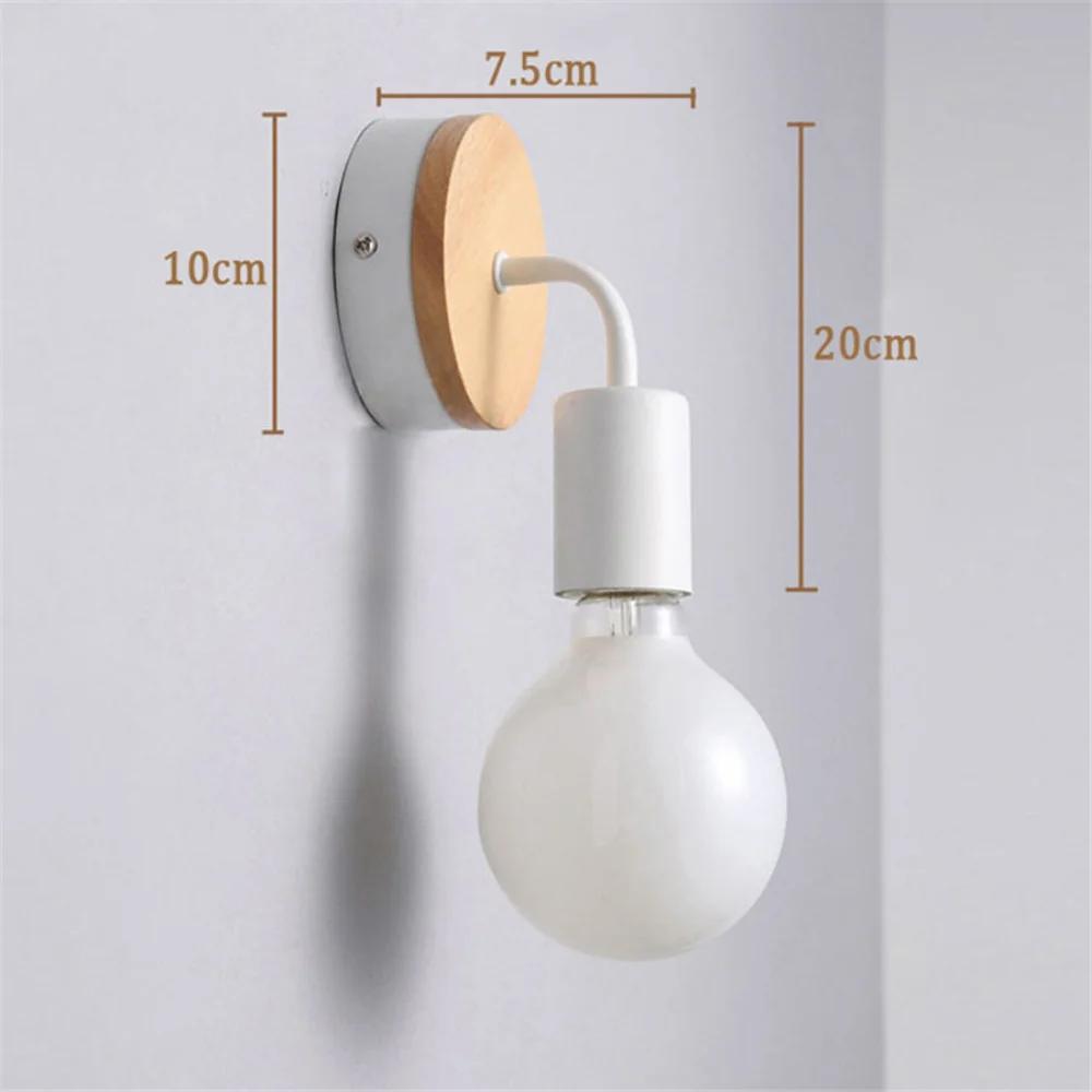 Wood Wrought Iron Wall Lamp Modern Minimalist Wall Lights Fixture E27 For Living Room Home Indoor Sconces Lighting Decorative led wall lamp,wall sconces light,wall lamp