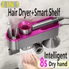 For Dyson Xiaomi Hair Dryer Shelf Wall Mounted Hair Dryer Rack Change Into Automatic Hand Dryer with Storage Box hanger 1
