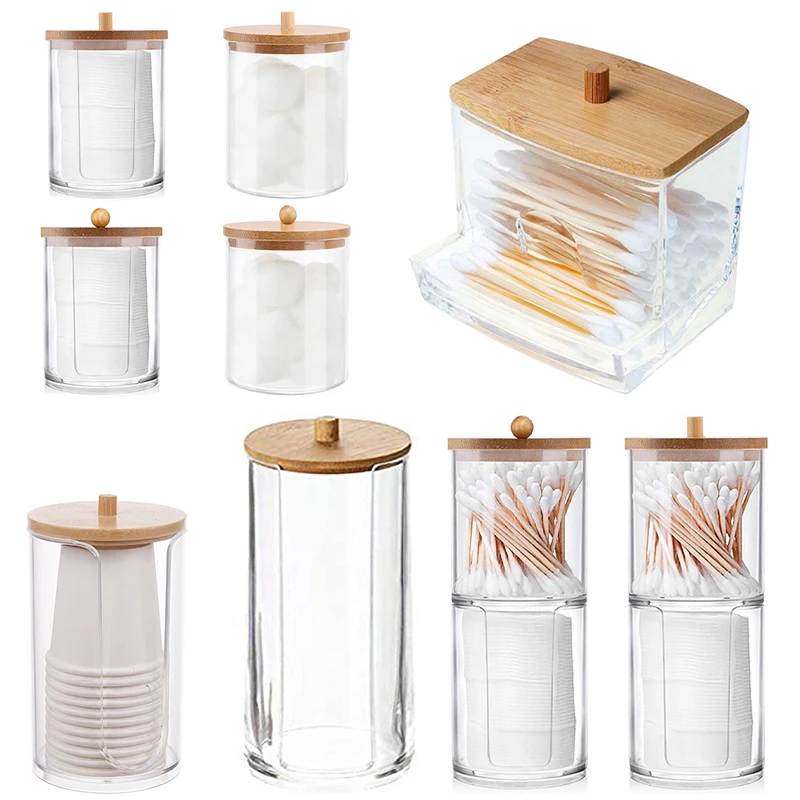 Cotton Swab Storage Box Makeup Organizer Bathroom Bedroom