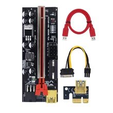 

1-10PCS PCIE Riser 009s Plus Upgrade Version VER009S Riser Card PCI E 16x PCI Express 6Pin USB 3.0 Cable 1X 16X Extender