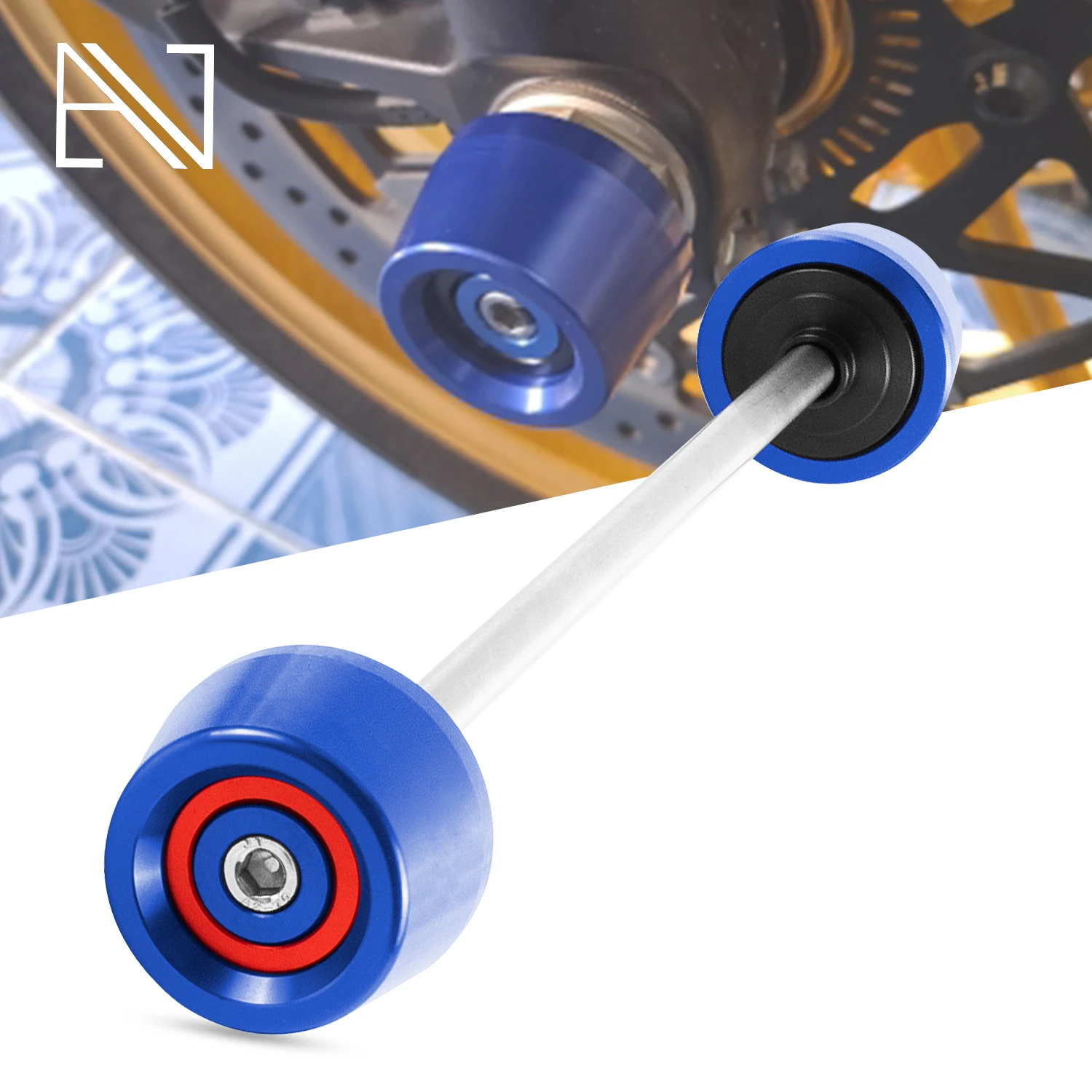 

For GSX-S1000 GSXS1000 / GSX-S1000F GSXS1000F 2015-2021 Motorcycle Front Axle Slider Wheel Crash Pads Protector