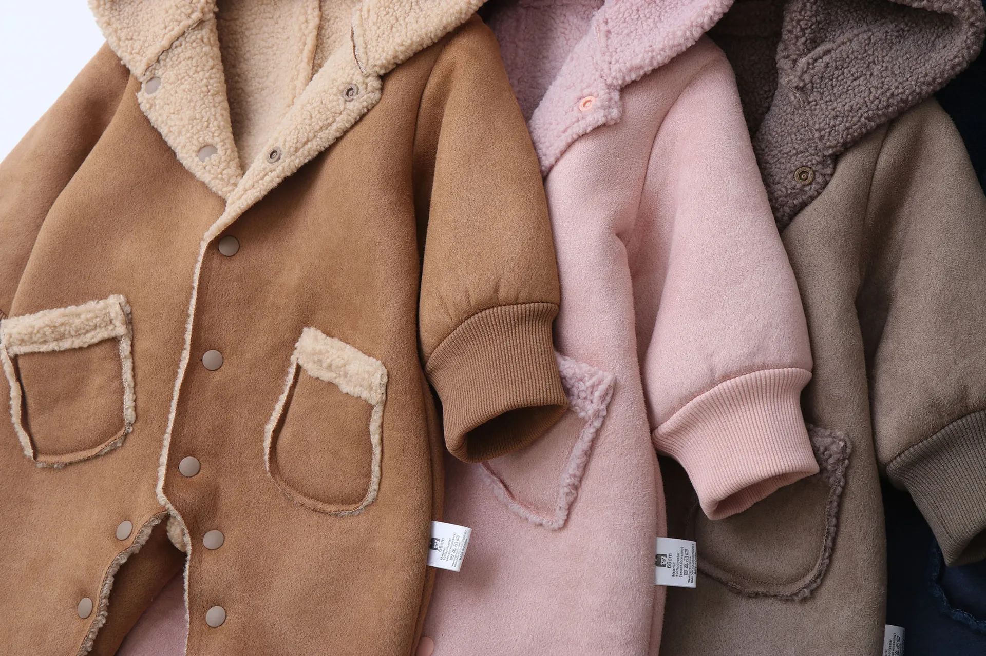 Warm Fur Lined Baby Jumpsuits for Winter