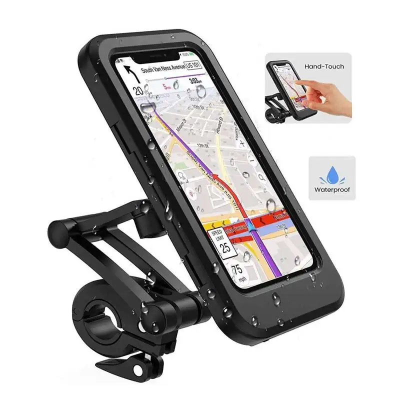 BikePhoneMountWaterproofCellPhoneHolder360RotationMotorcycle