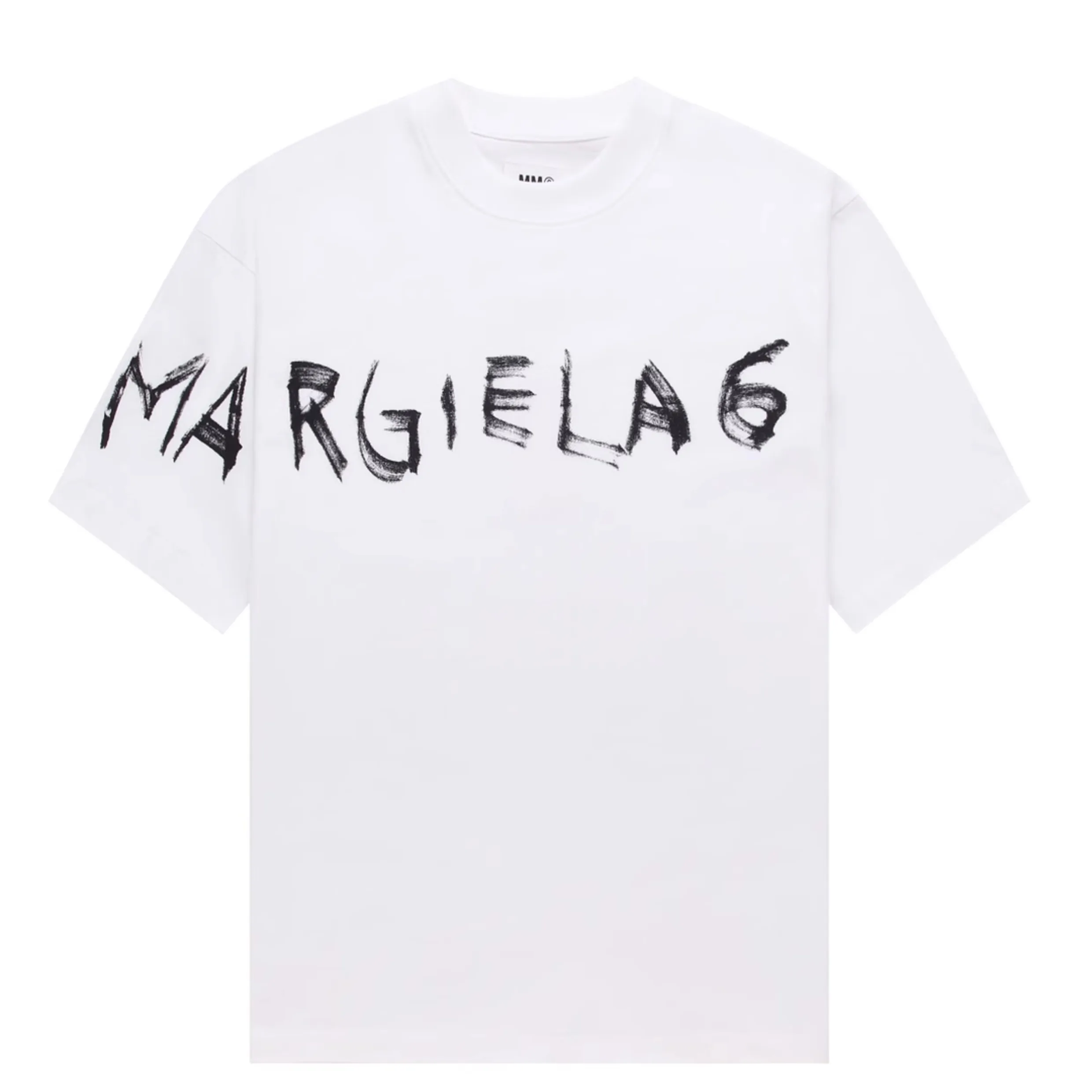 

Maison style summer new MM6 letters printed loose short-sleeved T-shirt oversized men's and women's couple unisex tops