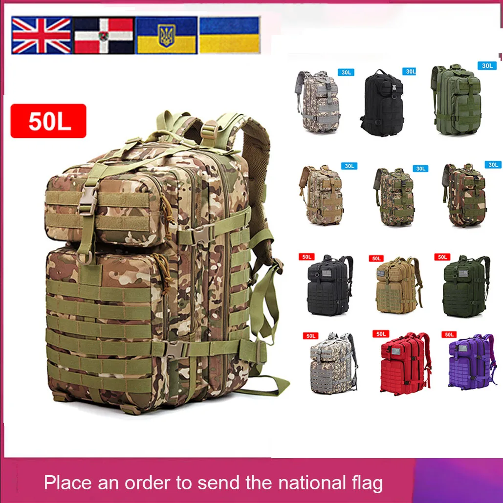 

30L/50L Men Military Backpack Black Python Army Tactical Rucksack Outdoor Softback Camping Fishing Bag Hiking Hunting Pack