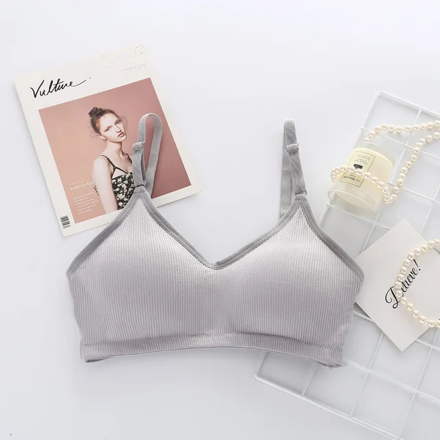 2022 Seamless Brassiere Bras For Women Full Cup Breathable Bralette Wire Free Sleep Bra Tube Top Bralette Thread Girl Women Bra Gray