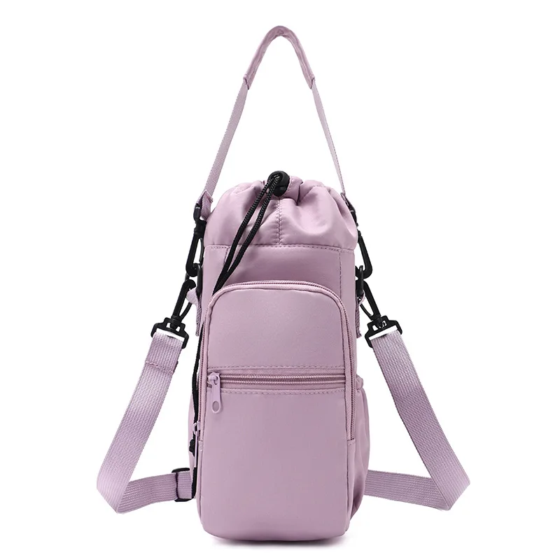 Insulated Portable Water Bottle Sling Bag with Strap - 40oz Capacity