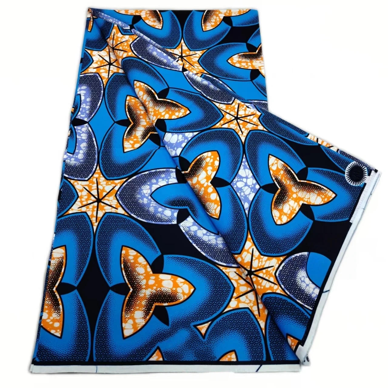 High Quality Super-W Fabric Hollandais 100% Cotton African Ankara Print Fabric 6Yards Real Wax Pagne For Dress Sewing 2