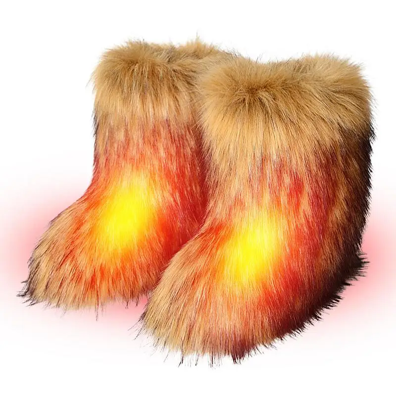 

Женские зимние ботинки, пушистые теплые ботинки до середины икры, удобные пушистые зимние ботинки на резиновой подошве, подарок для коллег семьи, друзей