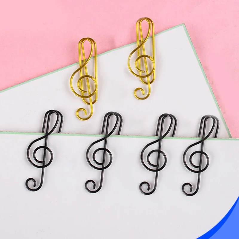 Paper Clips 20Pcs Creative Music Paper Clips Musical Notes Paper Clip Holder Clamps Bookmark Office School Stationary Students Gift