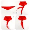 Triangle Towel Scarf 120cm Cotton Red Scarves China Style Red Tie Choker Young Pioneer Scarf School Supplies 5