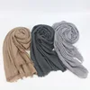 Women Cotton Linen Scarf Hijabs Solid Color Pashmina Scarves Shawls Wraps Foulard Headband 4