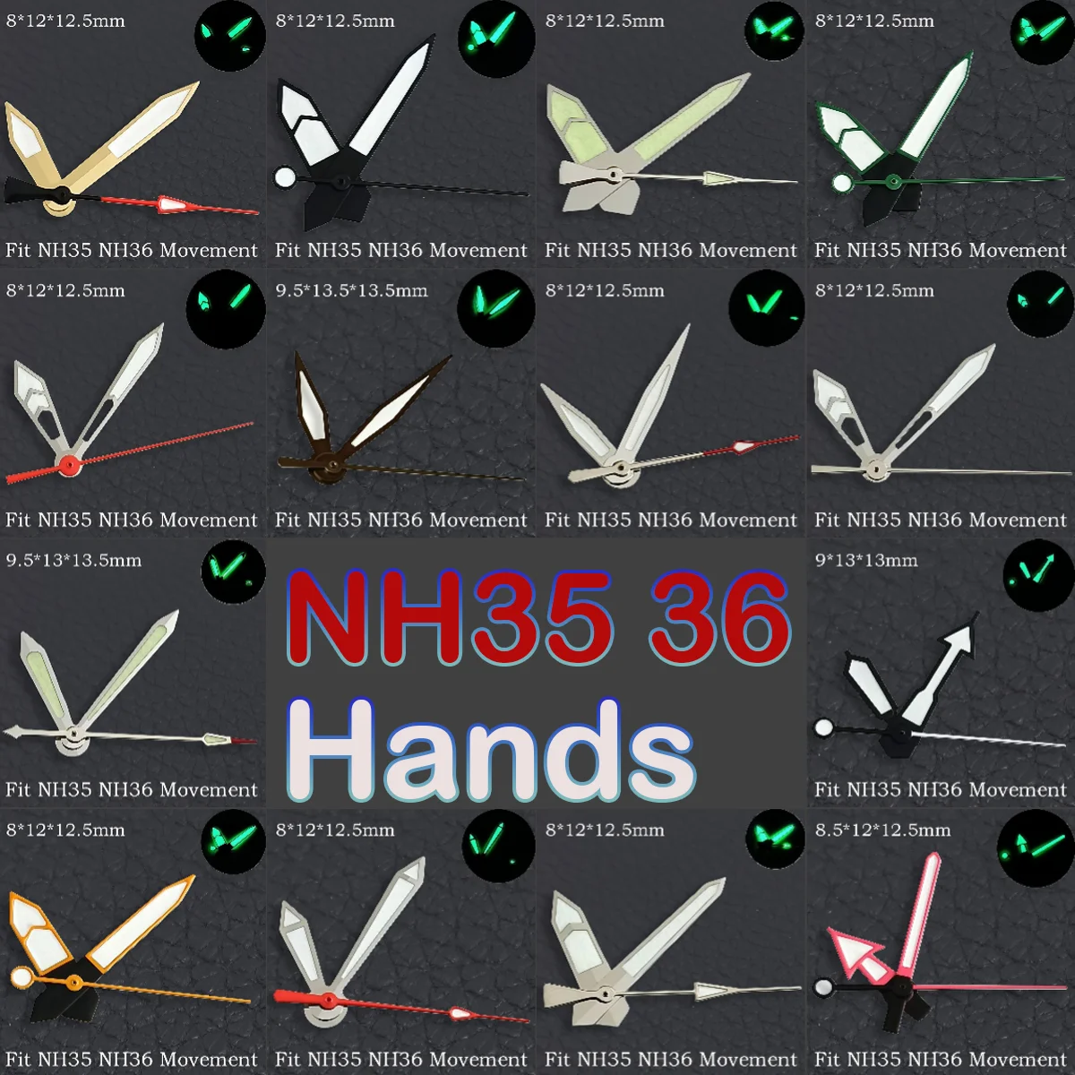 High Quality Green/Blue Super Luminous Watch Hands - Premium Watch Accessories Pointer