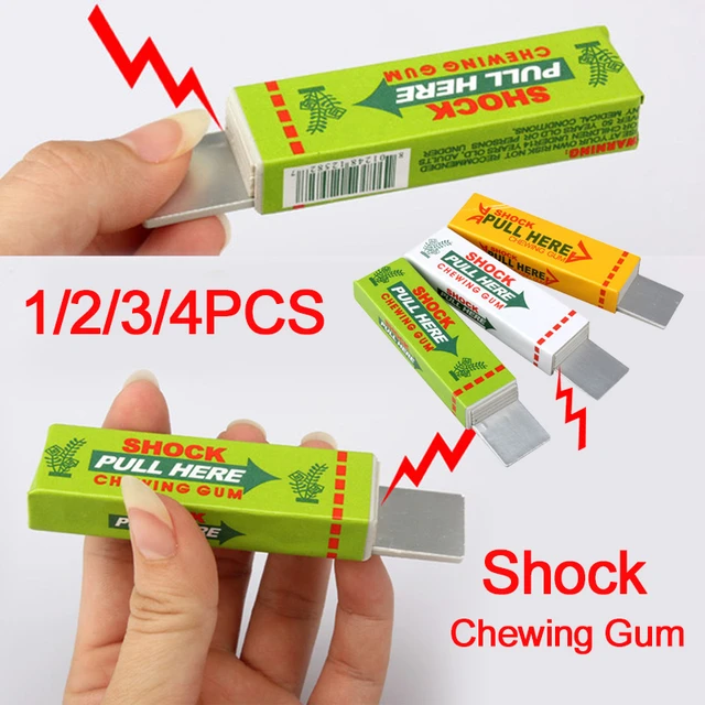 Safety Trick Joke Toy Electric Shock Funny Gags Practical Pull Head Chewing  Gum