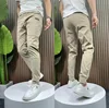 Men's High Stretch Multi-pocket Skinny Cargo Pants Multi-pocket Sweatpants Solid Color Casual Work Outdoor Joggers Trousers 3