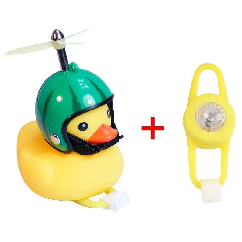 Bicycle Bell Bicycle Accessories Mountain Bike Bell Bicycle Duck Bell with Light Broken Wind Duck Bike MTB Road Bike Motor Helmet Riding Cycling Accessories