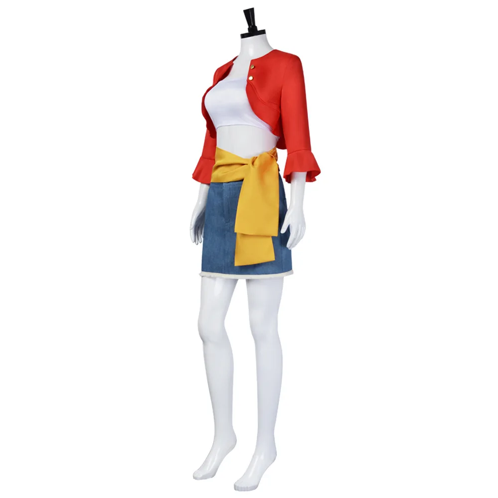 One Piece: Monkey D. Luffy | Red Cosplay Costume 26 One Piece Monkey D. Luffy Cosplay Costume for Women (Unofficial)