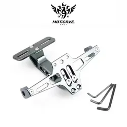 Aluminum Alloy Universal Motorcycle License Plate Holder (Silver)