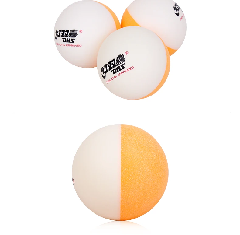 2018 DHS 20 Balls  BI Colour Table Tennis Balls  Double Color Seamed D40+ Balls Plastic Poly Ping Pong Balls