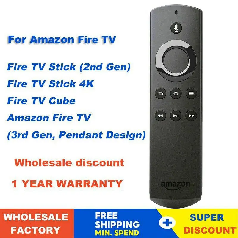 

Amazon Fire Stick WIFI OEM Remote DR49WK PE59CV W/ Alexa Voice Control Good