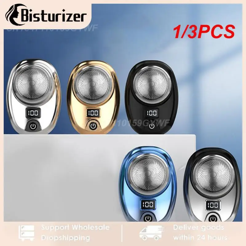 

1/3PCS Mini Electric Travel Shaver For Men Pocket Size Washable Rechargeable Portable Painless Cordless Trimmer Knive Face Beard