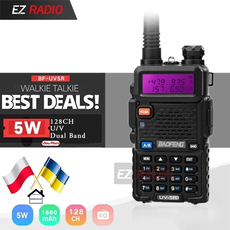 Купить Портативная рация Baofeng Двухдиапазонная CB Ham Radio UV5R 5 Вт UHF VHF UV 5R HF Transceiver 82 быстрая | Отзывы и видеообзор (1005003988482745)