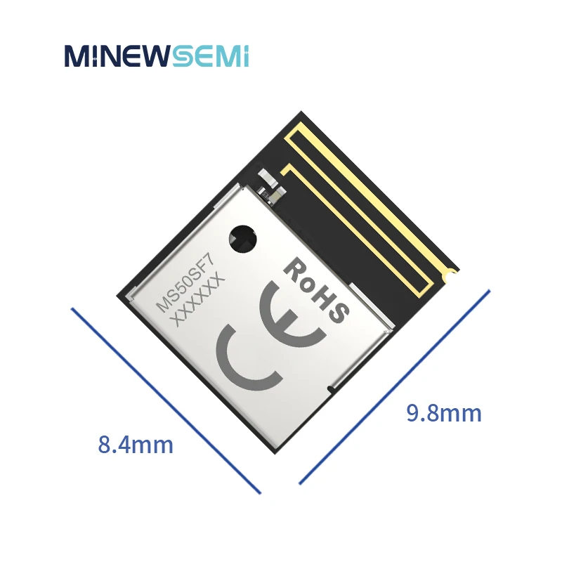 Minewsemi-mini Módulo Bluetooth Atualizar Low Energy Bar Módulos Suporte Nfc Thread e Zigbee Nrf52832 512kb Ms50sf7