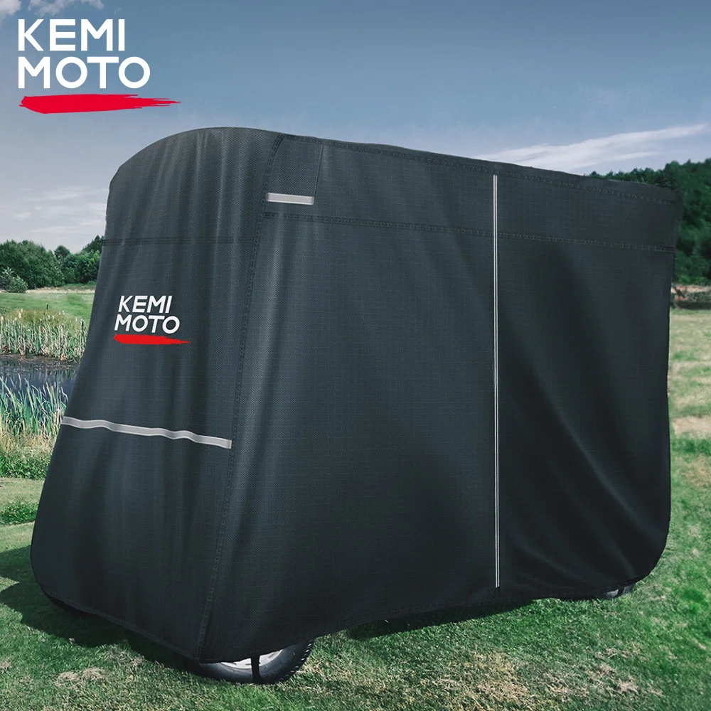 

KEMIMOTO 600D черный Водонепроницаемый сверхмощный Гольф-кар дождевик совместимый с EZGO клубный автомобиль 2/2 + 2/4 пассажира 108 "x 48" x 66"