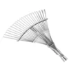Stainless Steel Telescopic Handle Leaf Rake Carbon Grass Wire Wooden Garden Metal Rakes Leaves for Gardening Adjustable 3