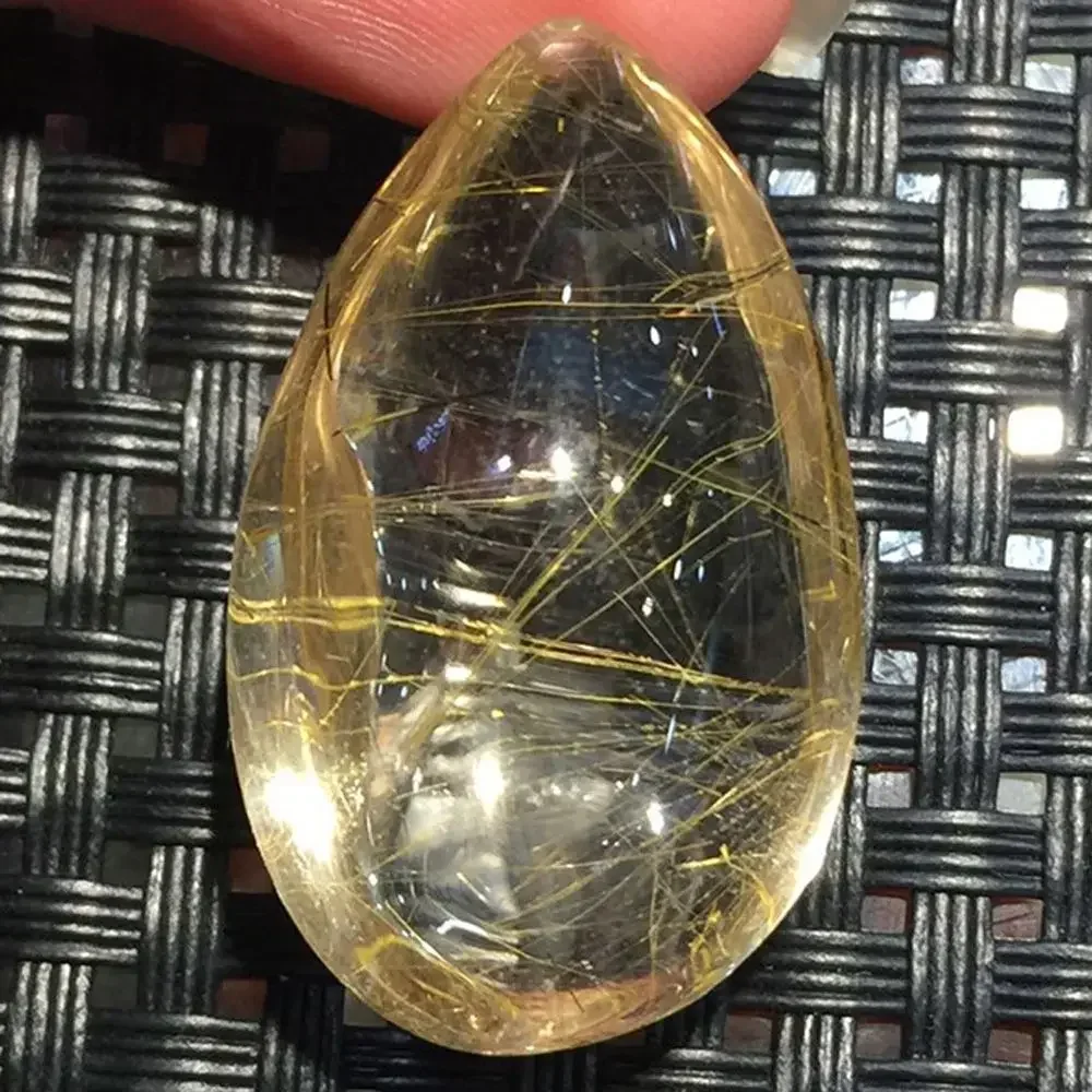 Yellow Citrine Rutilated Quartz Natural Crystal Healing Stone