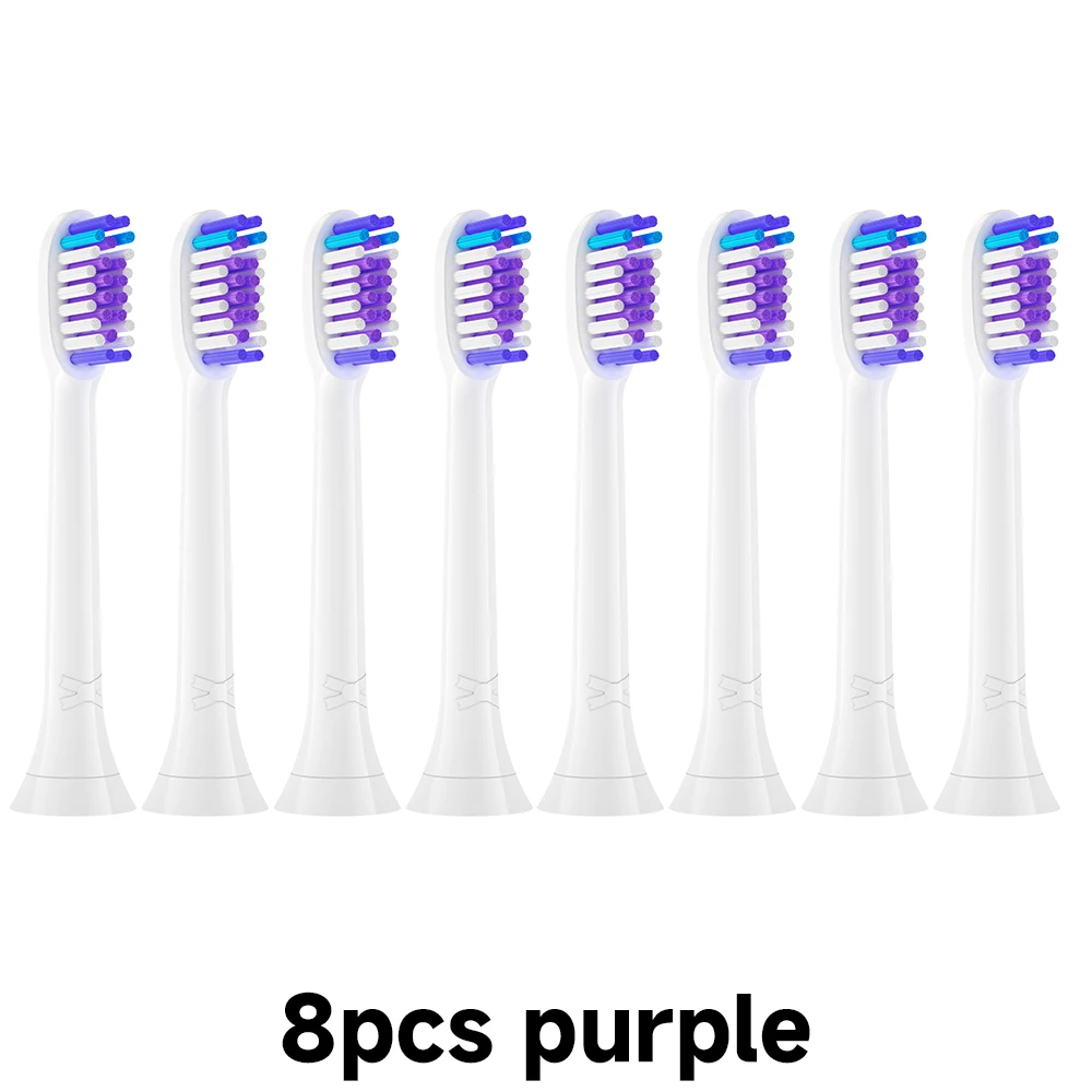 필립스 소닉케어 다이아몬드클린 HX5/HX6/HX9 시리즈 전동 칫솔 헤드 HX6064와 호환되는 4/8개 교체용 브러시 헤드