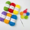 Scrubby Yarn for Scrubbies 6pcs Scrubbing Yarn Multi Colored Polyester for Dish Scrubber Crochet and Knitting Project Craft Kit 1