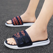 

Men Summer Breathable Shoes Casual Outdoor Slippers Male Black Striped Comfortable Sandals Non-slip Flip Flops chanclas hombre
