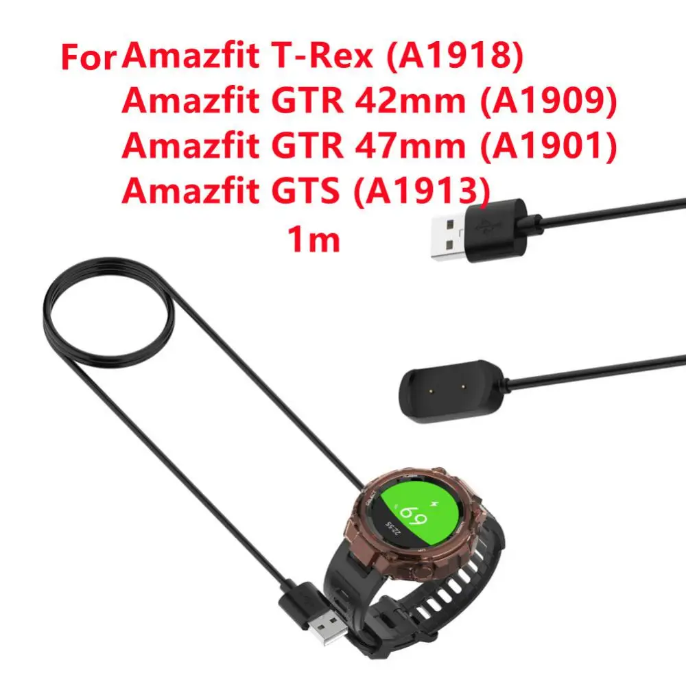 Charging Cable For Amazfit T-Rex (A1918) Usb Charging Cable For Amazfit Gtr 42Mm (A1909) Magnetic Charging Dock For Amazfit Gts