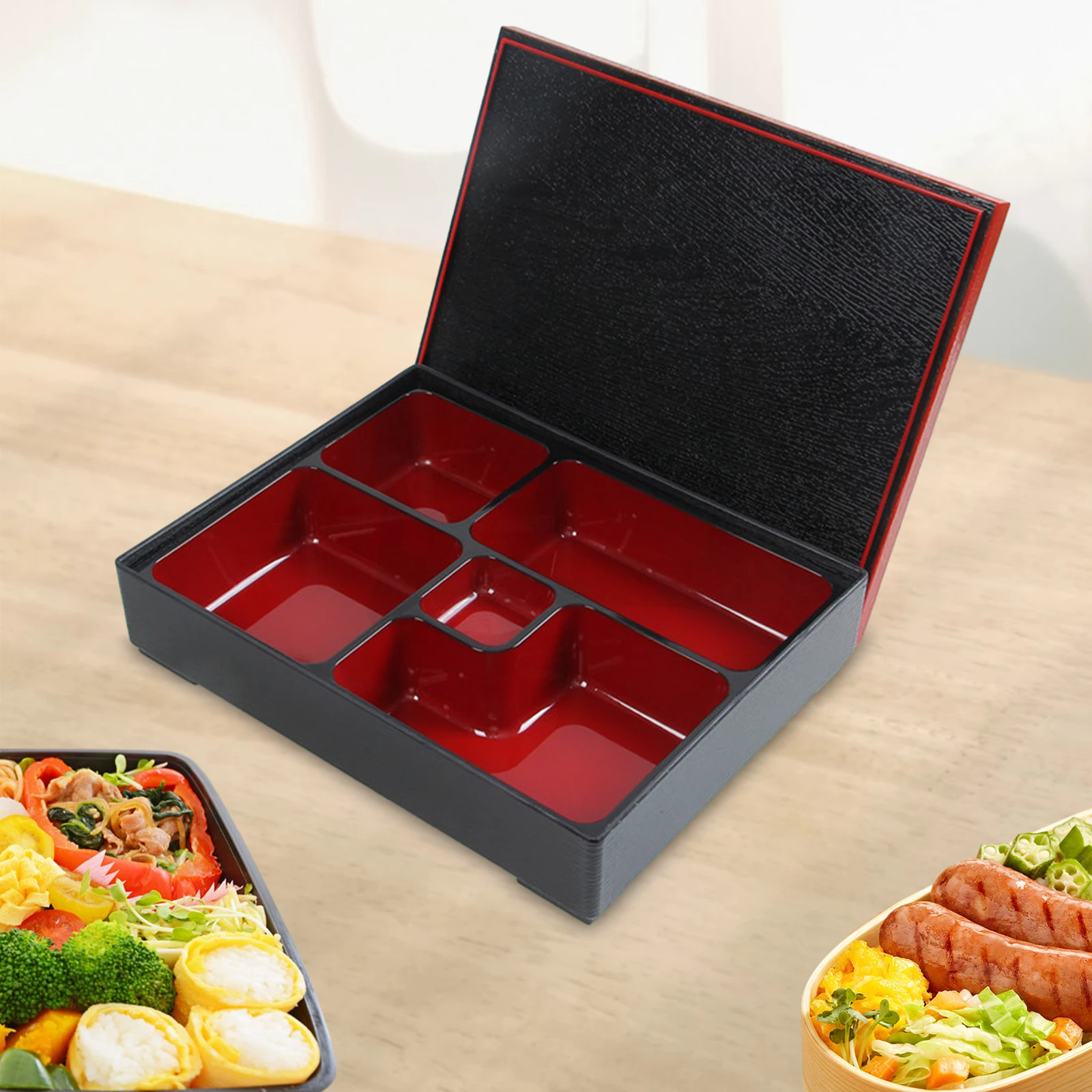 Japanese Lunch Boxes with Lid Multi-functional Bento Boxes Rice Sushi Catering Storage Container Plastic Food Container