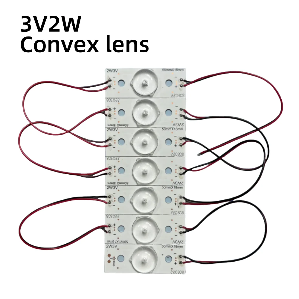 32-75인치 LED TV 백라이트용 3V/6V LED 7개입, LED TV 수리 및 개조 지원, 광학 렌즈 장착 SMD LED